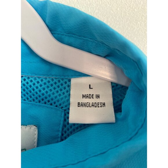 World Wide Sportsman Mens Blue Short-Sleeve Fishing Shirt With Pockets Size L - Picture 5 of 7